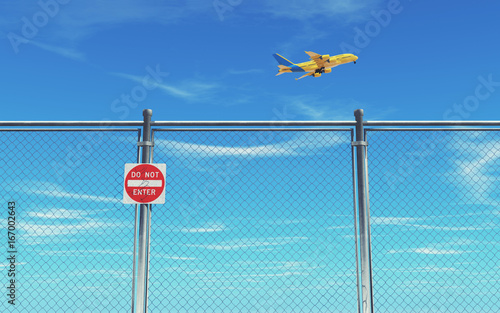 Restricted area fence