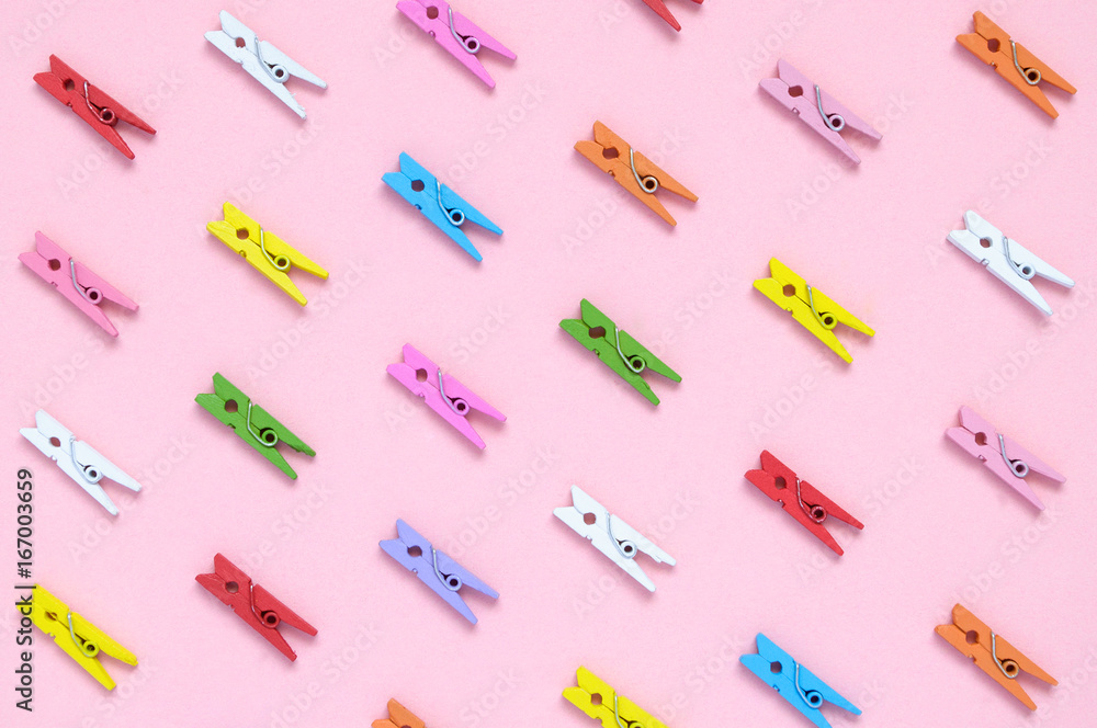 Colorful clothespins background Colorful clothespins background