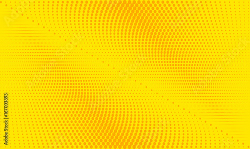 retro comic yellow and orange background raster gradient halftone, stock vector