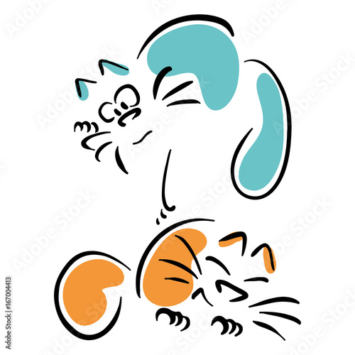 Cat tickling