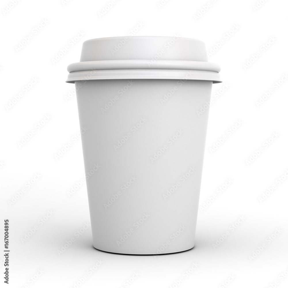 Blank coffee cup isolated on white background with shadow . 3D rendering. Blank coffee cup isolated on white background with shadow . 3D rendering.
