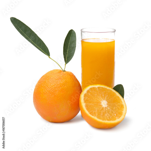 Navel Orange Isolated on White Background