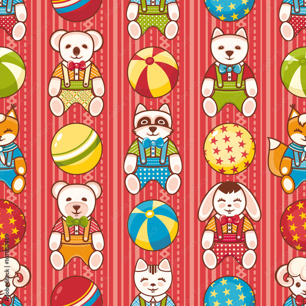 Child toy seamless pattern. Design element for postcard, banner, flyer Child toy seamless pattern. Design element for postcard, banner, flyer