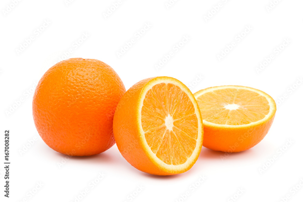Juicy oranges on a white background Juicy oranges on a white background