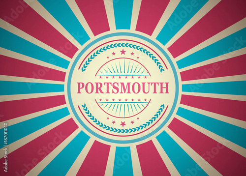 Portsmouth Retro Vintage Style Stamp Background