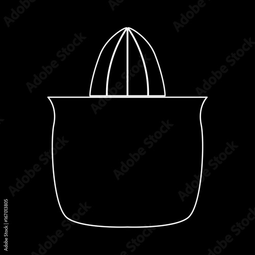 Juicer squeezer white color path icon .