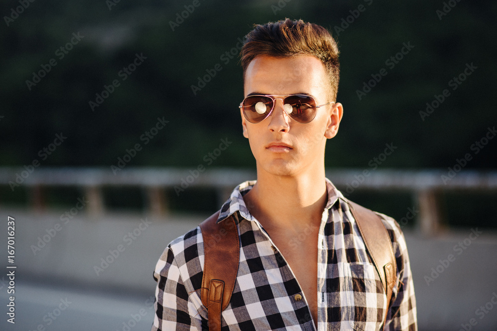 Fashion portrait of young beautiful handsome man. Fashion portrait of young beautiful handsome man.