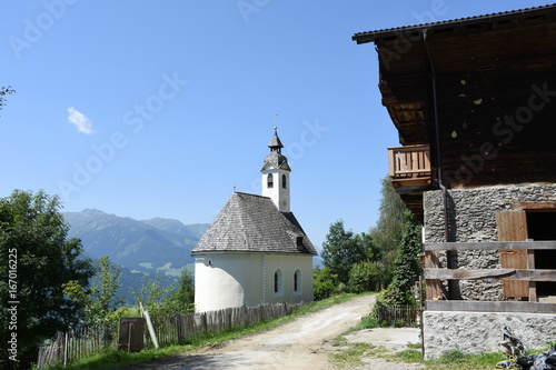 Kapelle, Kolreid, Bergbauernhof, Pustertal, Kirche, Kirchturm, Berg, Hang, Anras, Lienzer Dolomiten, Osttirol, Lienz,  photo