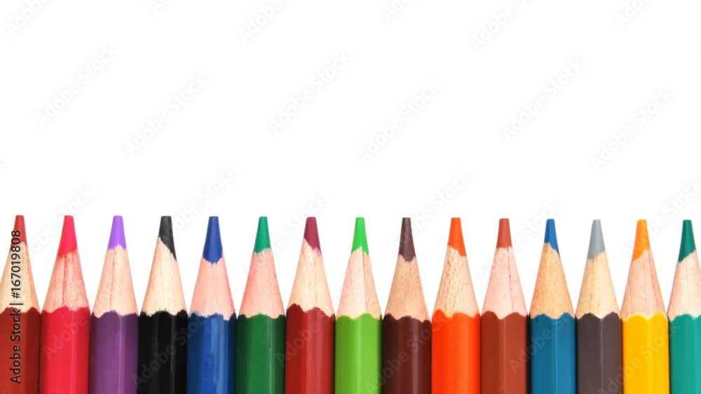 Multicolored wooden pencils over a white background. Back to school, art and education concept Multicolored wooden pencils over a white background. Back to school, art and education concept