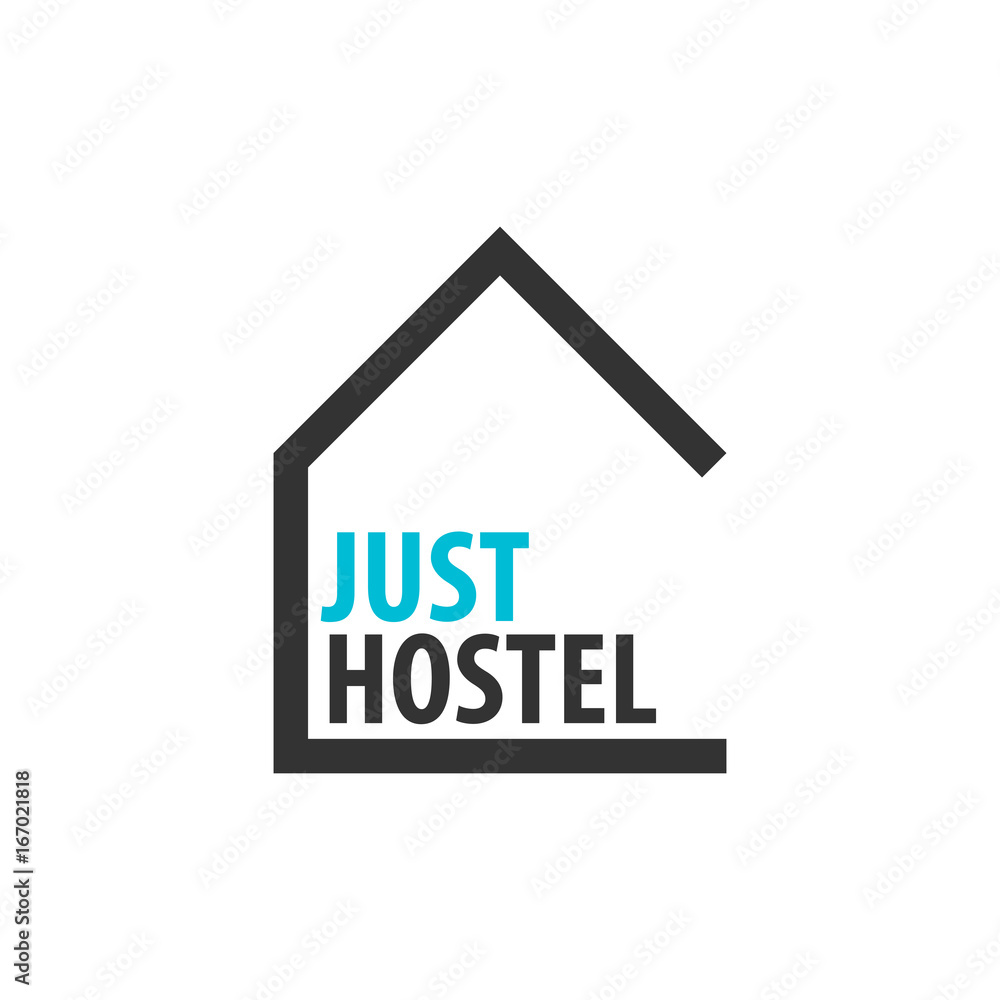 Hostel logo. Hotel logo. Travel rest place. Vector illustration. Hostel logo. Hotel logo. Travel rest place. Vector illustration.