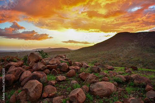 Namibia Damaraland sunset photo