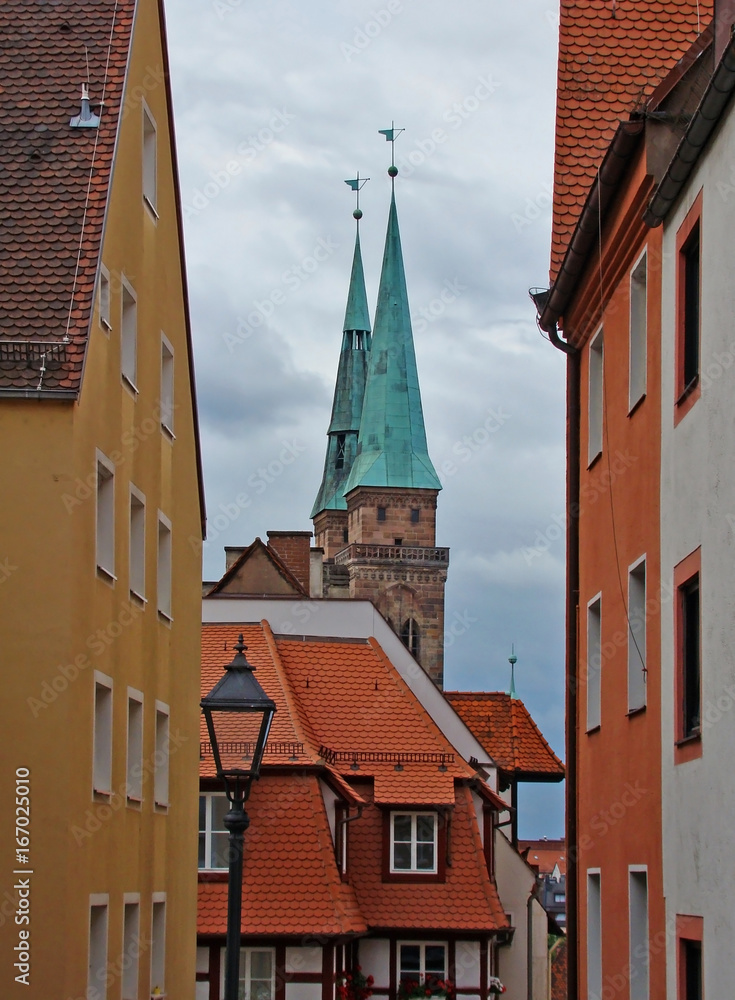 Types of Nuremberg, the fragments of the streets of Nuremberg, Germany