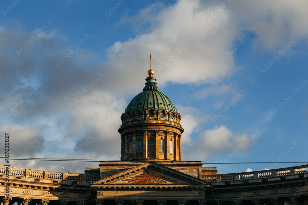 Tower of Kazan Cathedral in St. Petersburg