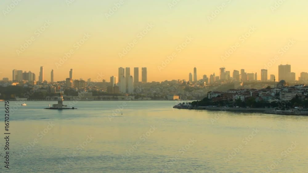 Spectacular view of Istanbul from Bosphorus at dawn Spectacular view of Istanbul from Bosphorus at dawn