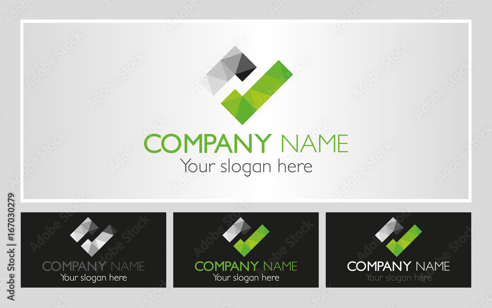 Nowoczesne logo dla firmy zielone ok