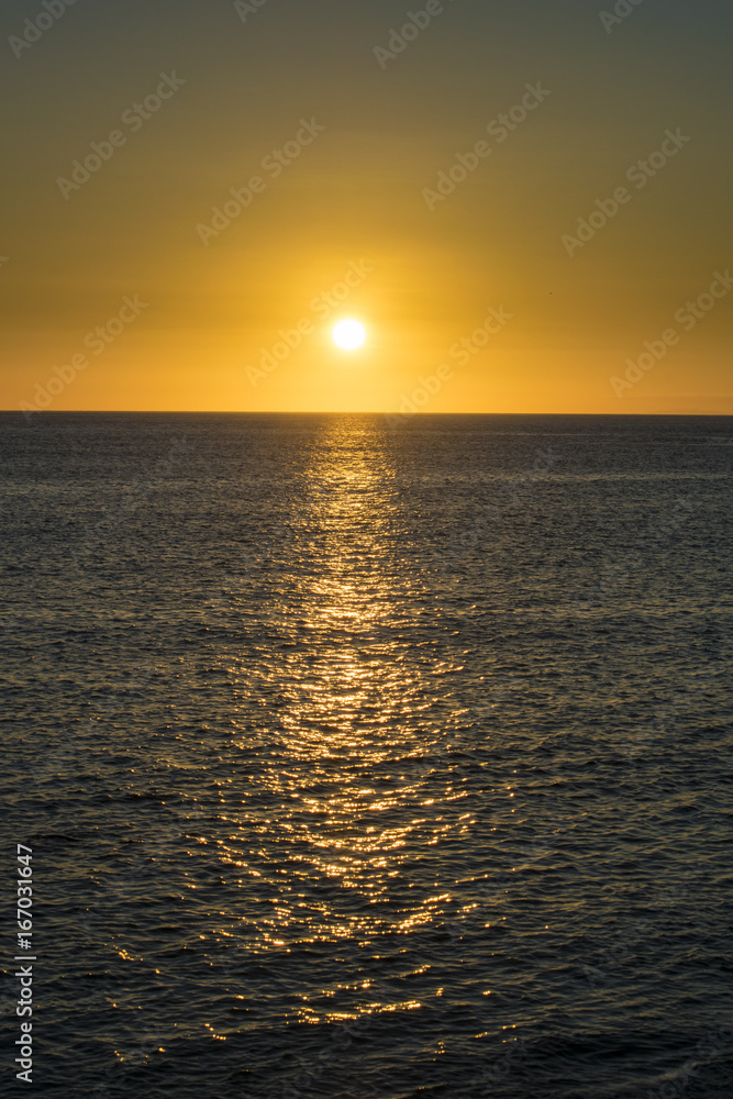 Sunset Landscape Scene, Galapagos, Ecuador