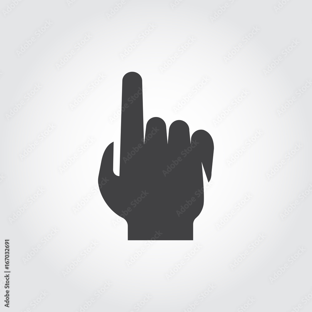 Human hand touchscreen concept icon in flat style. Black pictogram symbolizing cursor, pointer, clicking on links. Label for interfaces, mobile apps, games, programs, virtual reality and other Human hand touchscreen concept icon in flat style. Black pictogram symbolizing cursor, pointer, clicking on links. Label for interfaces, mobile apps, games, programs, virtual reality and other