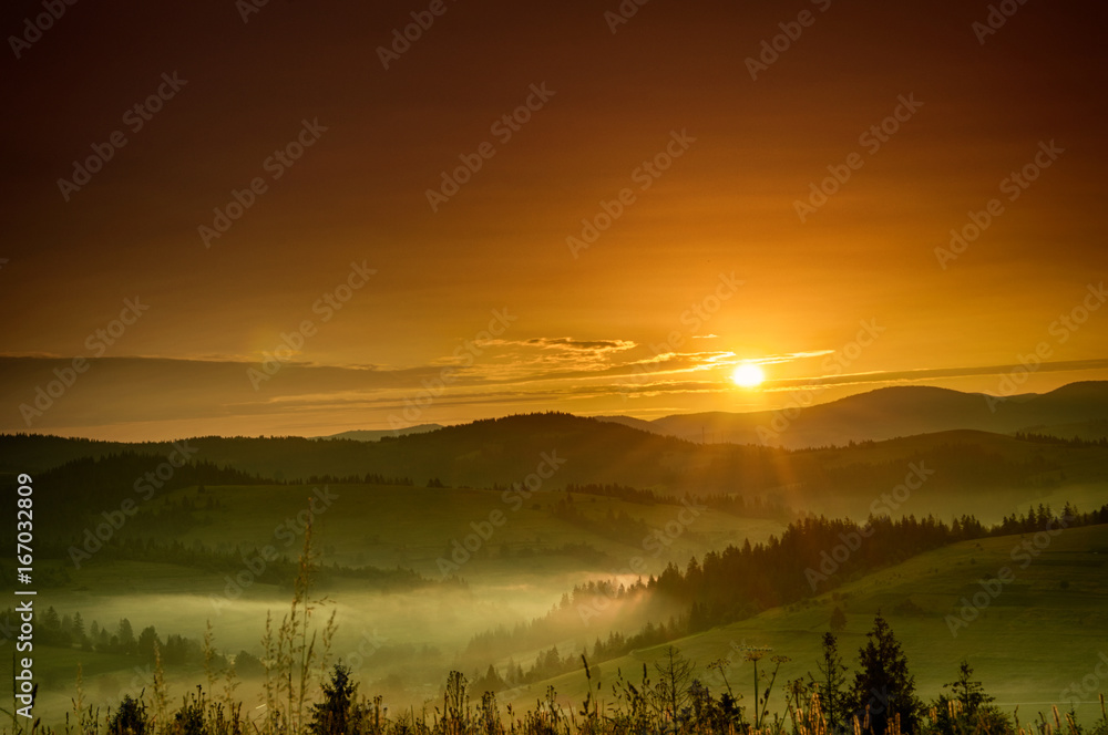 Sunrise In Carpathian Mountain (Borzava, Ukraine 2016) Sunrise In Carpathian Mountain (Borzava, Ukraine 2016)