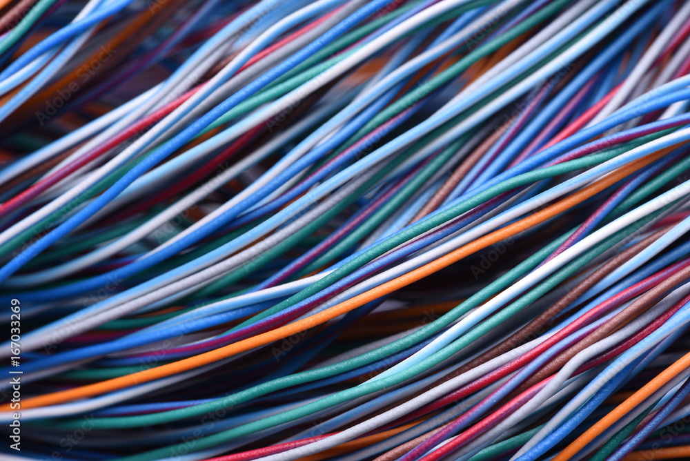 Colored electrical and telecommunication cables