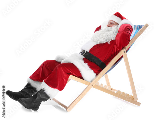 Authentic Santa Claus sitti...