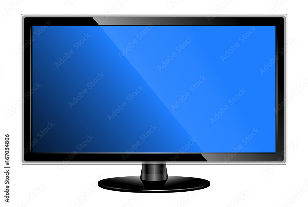 Fototapeta premium TV flat screen lcd, plasma realistic vector illustration