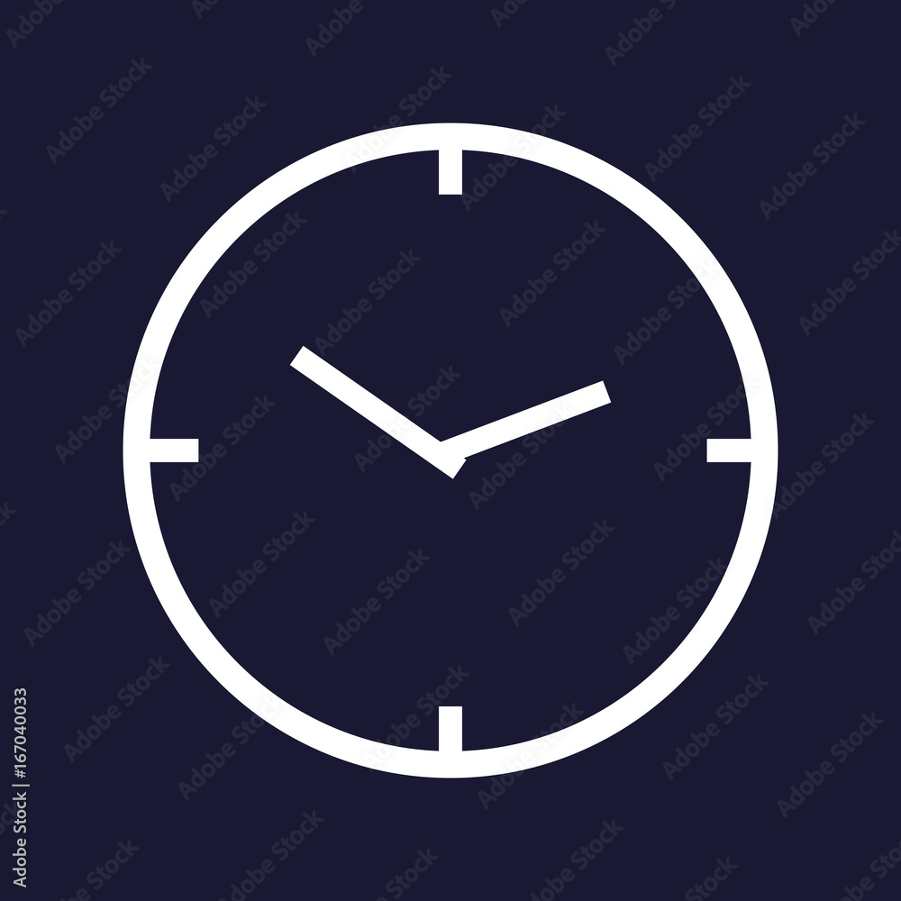 Vector icon of clock face Vector icon of clock face