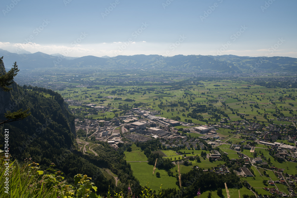 Blick vom Karren auf Dornbirn und Bodensee (High Resolution)