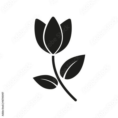 Cut flower simple icon