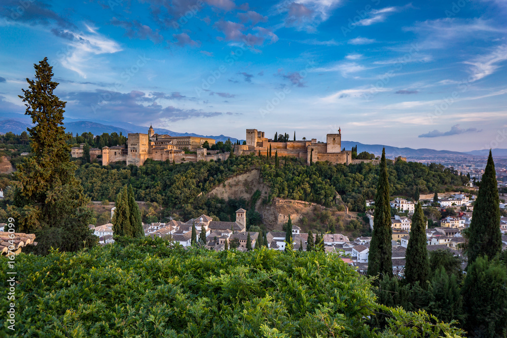 Blick auf die Alhambra in Granade 
