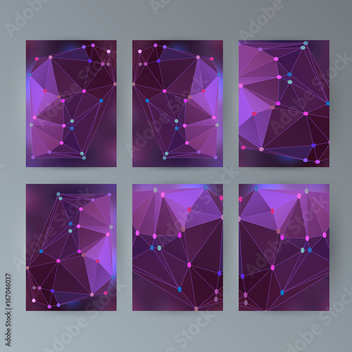 set flyer background modern triangle design20 photo