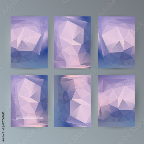 set flyer background modern triangle design26 photo