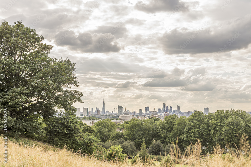 London view at Greenwich Park