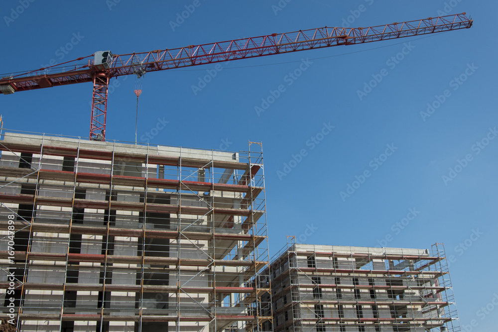 construction site big with cranes construction site big with cranes