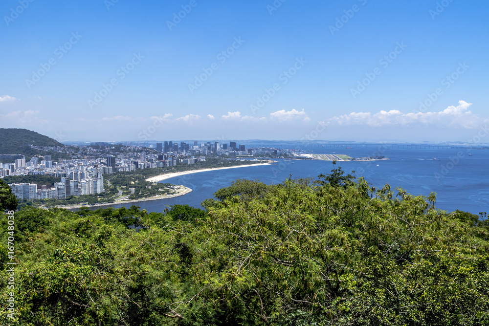 Guanabara Bay and Flamengo beach view
