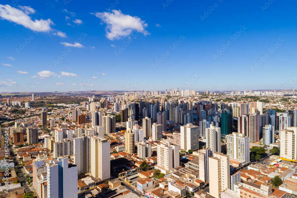 Aerial View of Ribeirao Preto city in Sao Paulo, Brazil