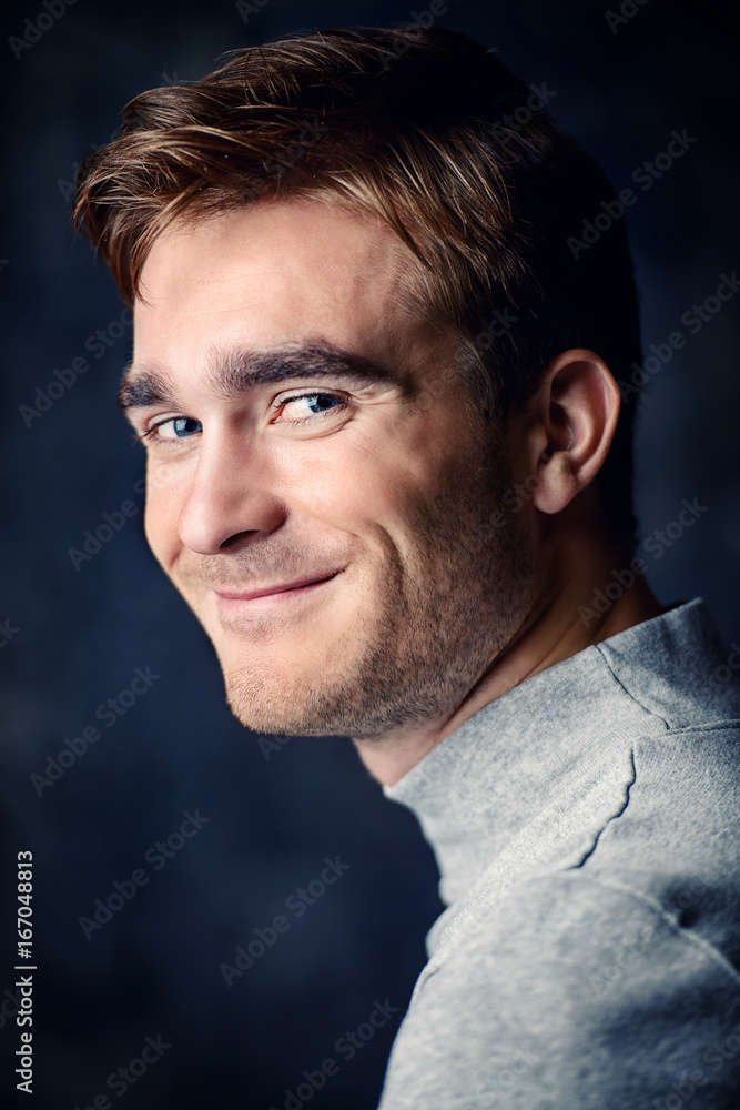 smiling positive man smiling positive man