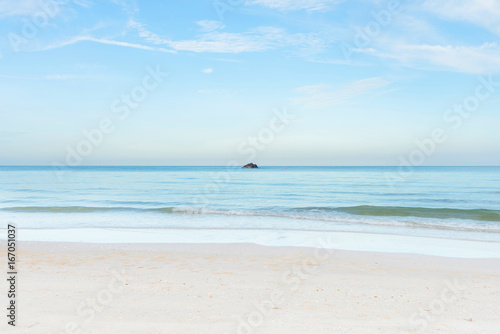 Empty sea and beach background with copy space © somchaichoosiri