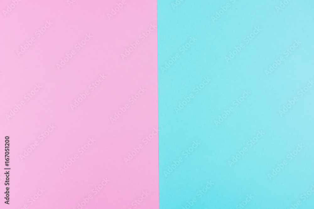 Blue paper background with pink