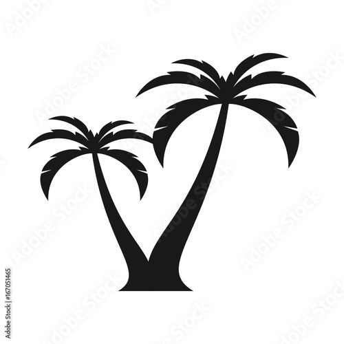 palm silhouette vector logo