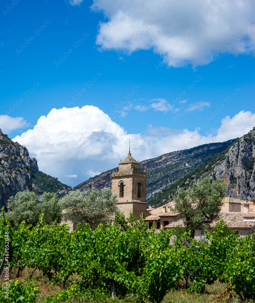 Village médiéval Liguerre de Cinca Aragon Espagne
