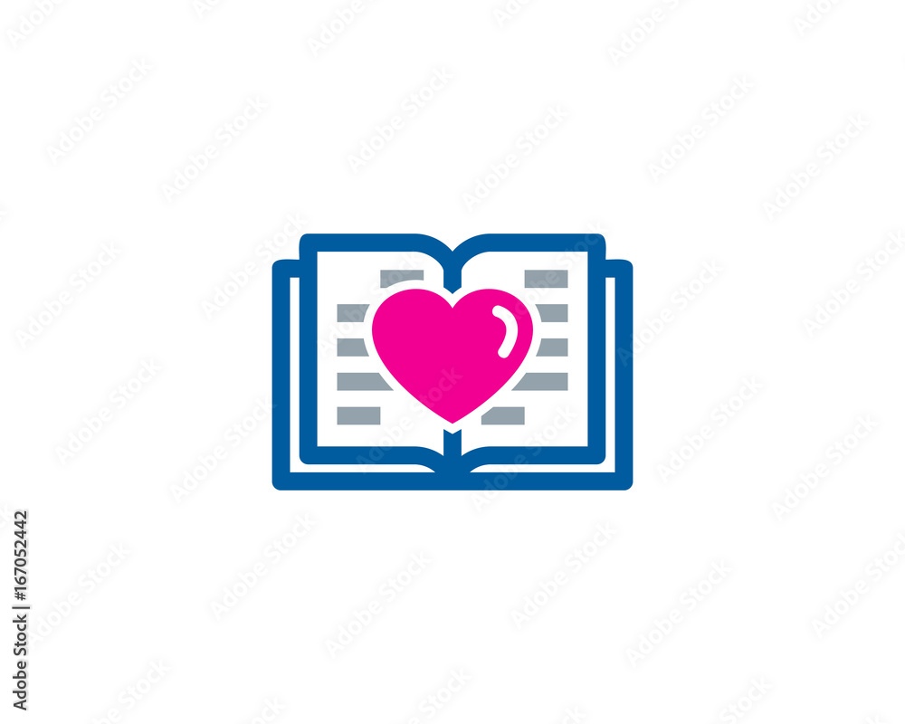 Romance Book Icon Logo Design Element Romance Book Icon Logo Design Element