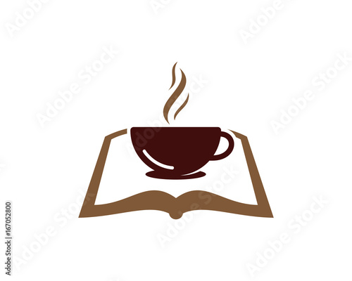 Coffee Book Icon Logo Design Element