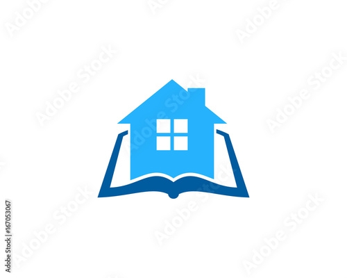 House Book Icon Logo Design Element