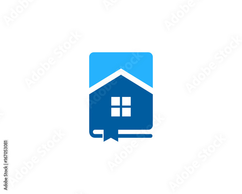 Book House Home Icon Logo Design Element