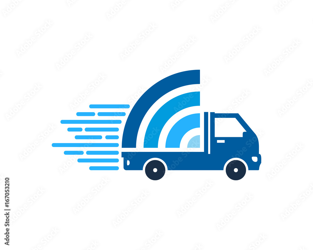 Wifi Delivery Icon Logo Design Element Wifi Delivery Icon Logo Design Element