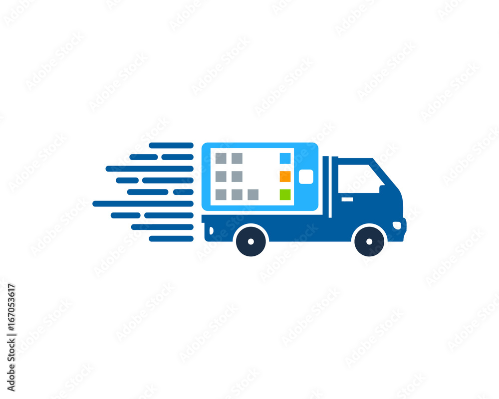 Mobile Delivery Icon Logo Design Element Mobile Delivery Icon Logo Design Element