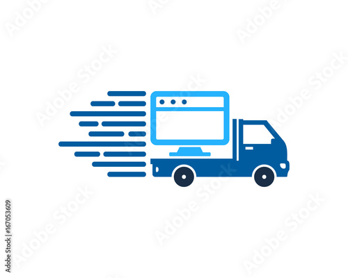 PC Delivery Icon Logo Design Element