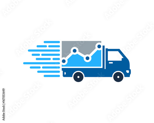 Report Delivery Icon Logo Design Element