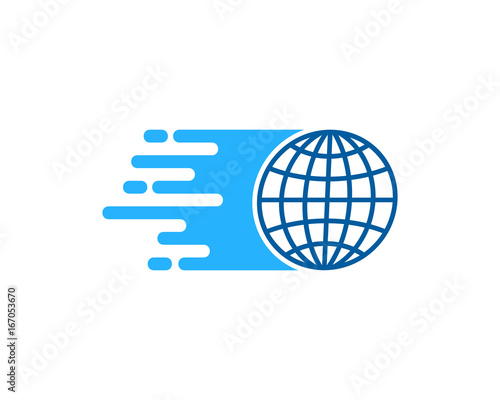 World Delivery Icon Logo Design Element
