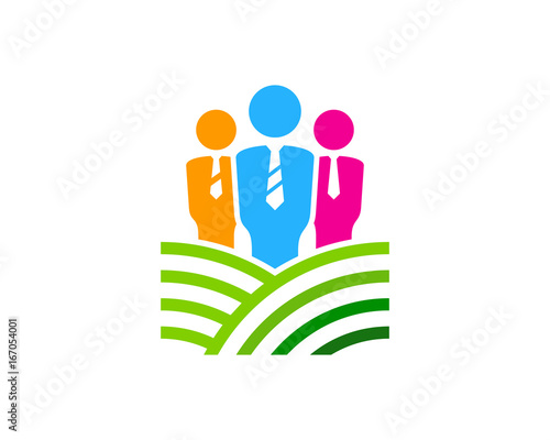 Farm Team Icon Logo Design Element
